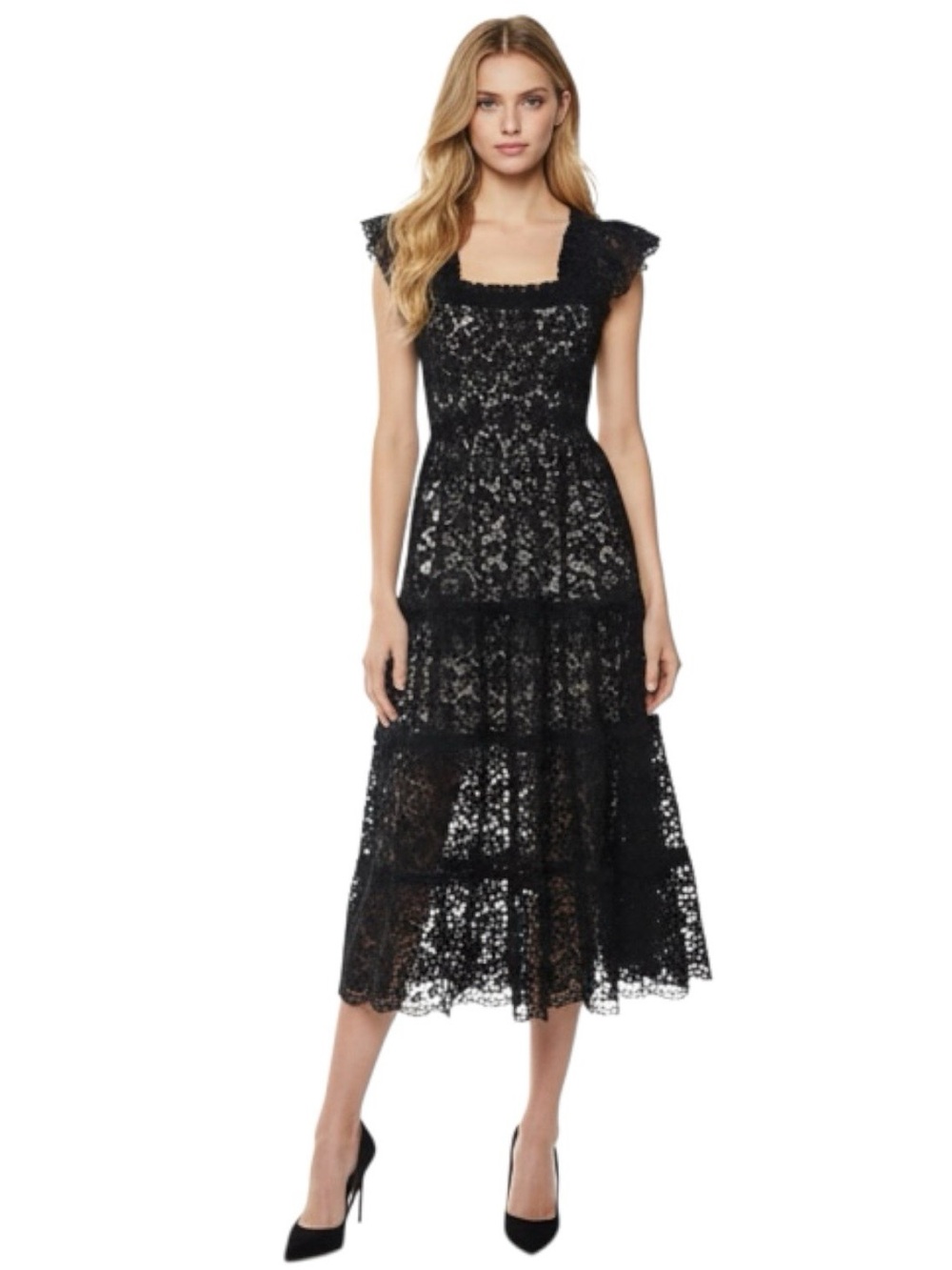 Hill House Home Collectors Edition The Lace Ellie Nap Dress Womens XS Black